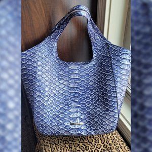 Brahmin Carla Denim Cruz Tote used 1x